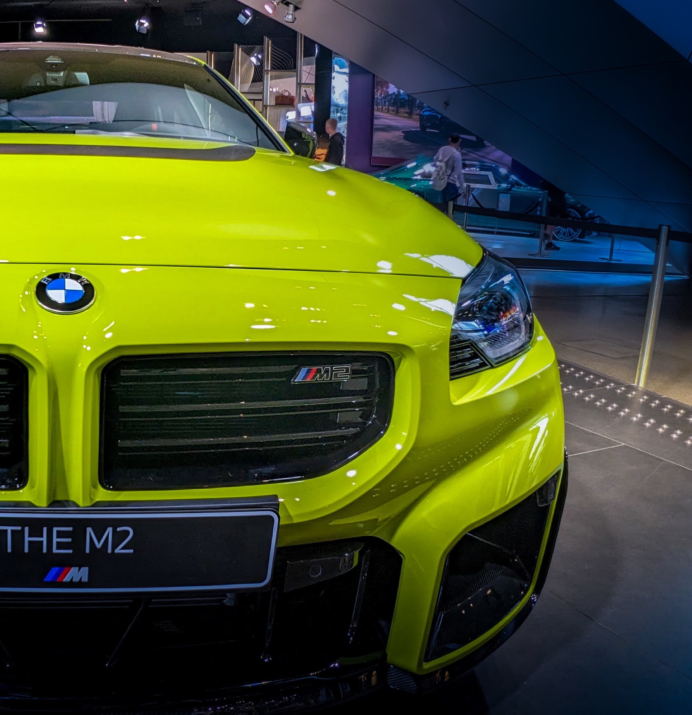 BMW M2 — front grille and headlight, gloss yellow