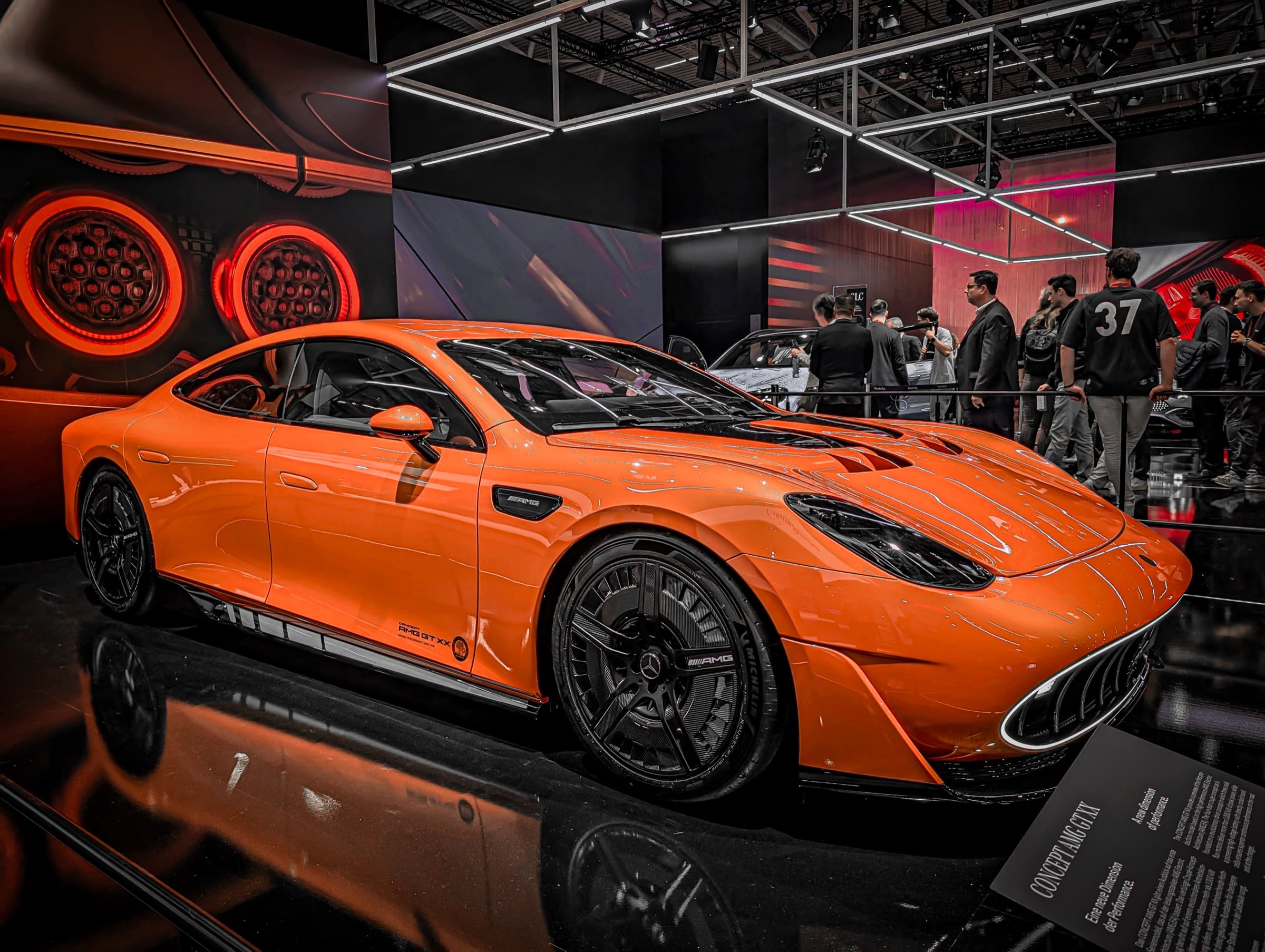 Orange GT concept, motor show staging